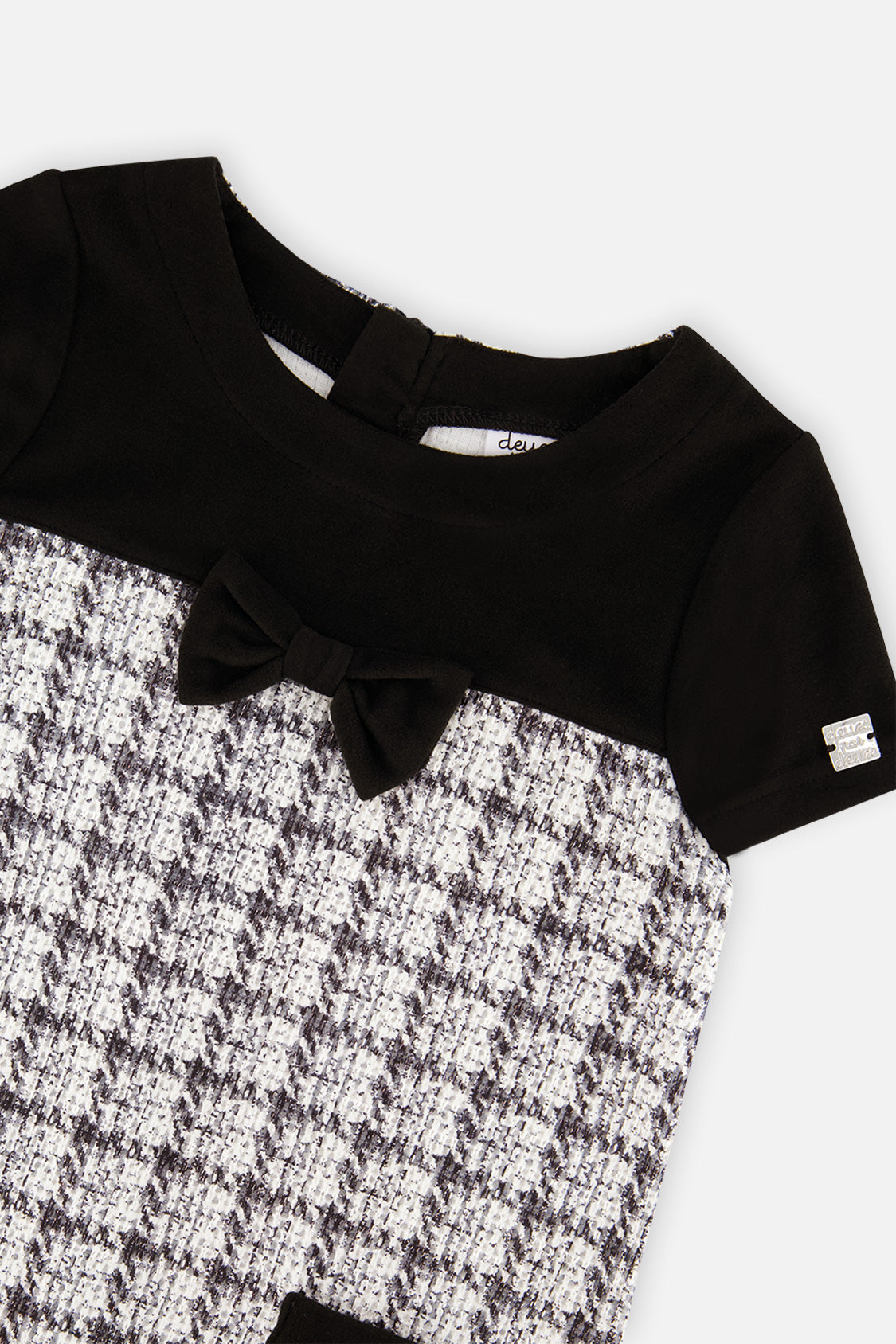 Sleeveless Knitwear A-Line Dress Black And White - J20Q94_2J304