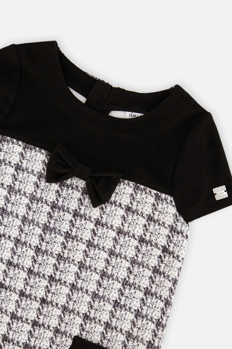 Sleeveless Knitwear A-Line Dress Black And White - J20Q94_2J304