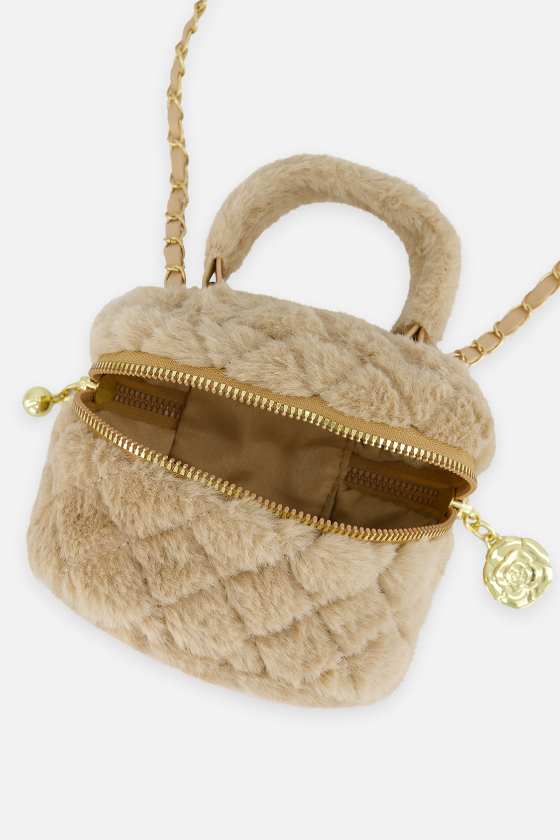 Faux Fur Small Bag Beige - J20QA1_01160