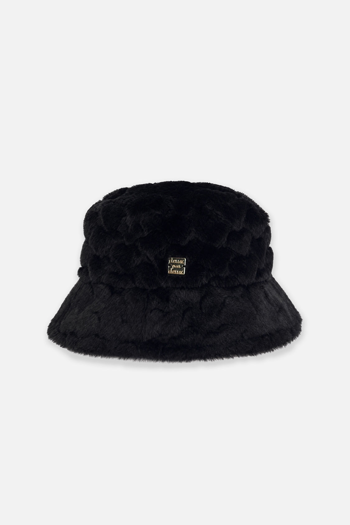 Faux Fur Bucket Hat Black