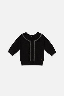 Knitted Sweater Black And Gold