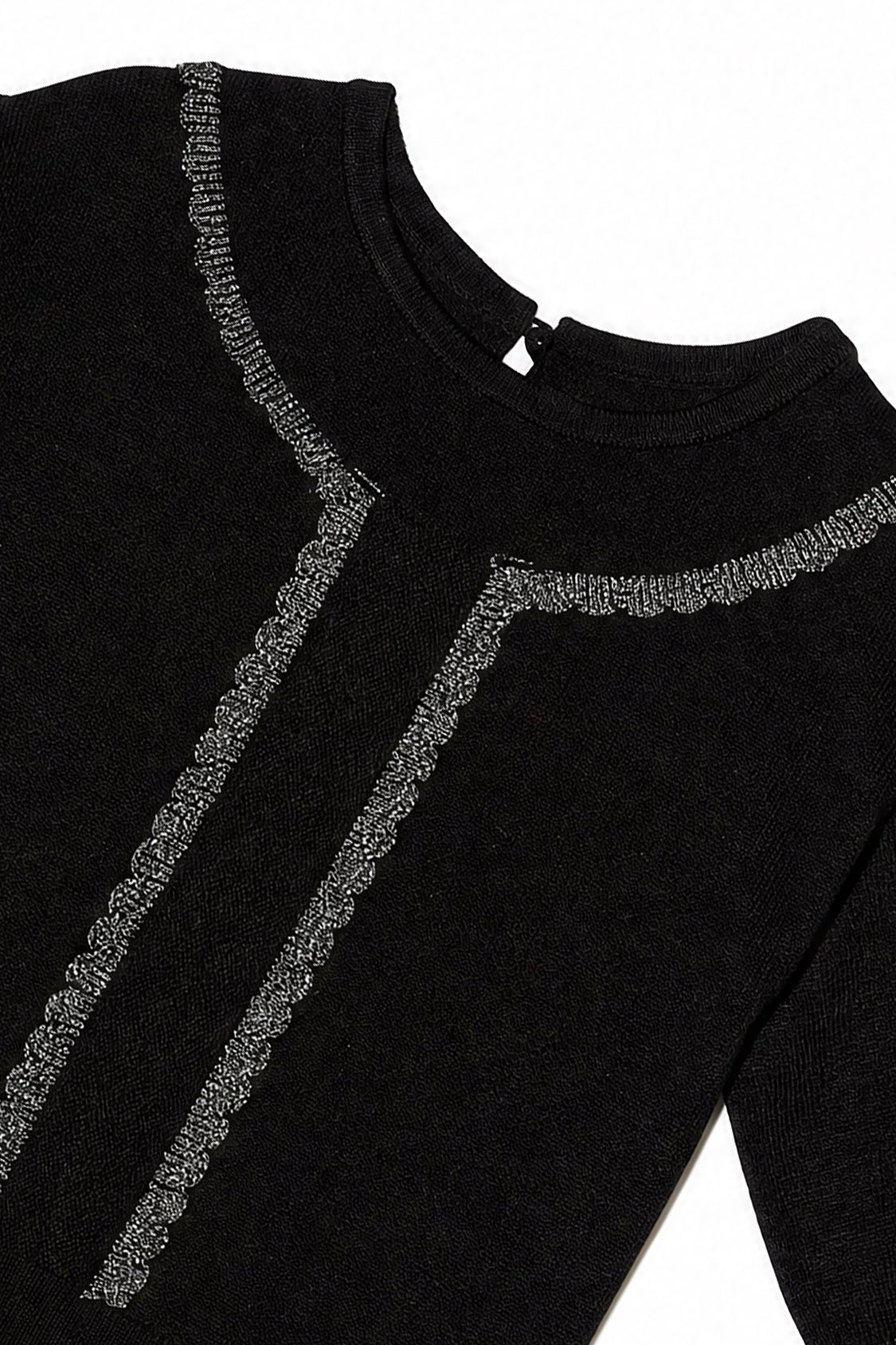 Gestrickter Pullover in Schwarz und Gold