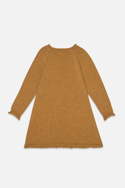 Robe en tricot brun cannelle