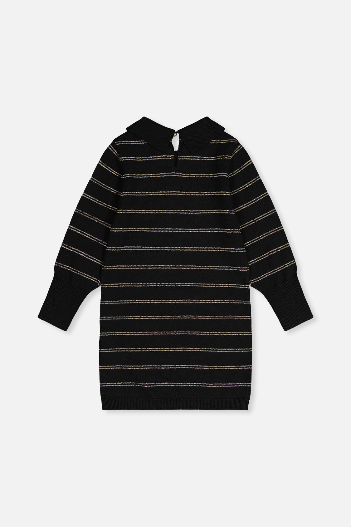 Knitted Dress Black And Gold - J20QT96_09990