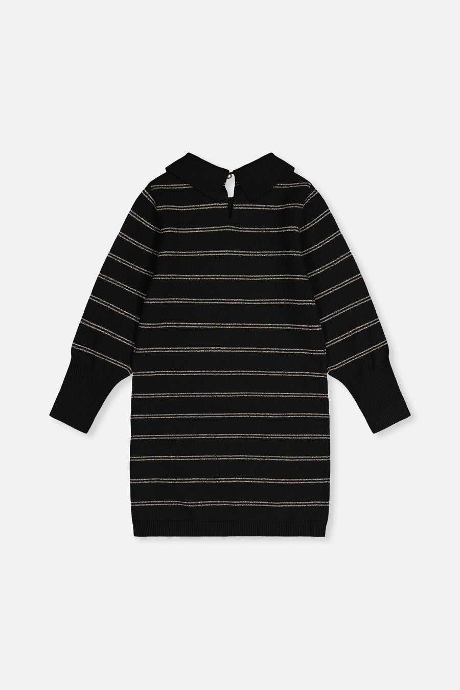 Knitted Dress Black And Gold - J20QT96_09990