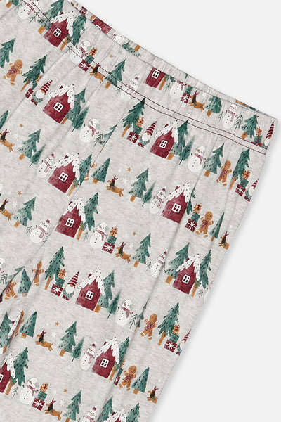 Men Two Piece Christmas Pajama Set Holiday Print