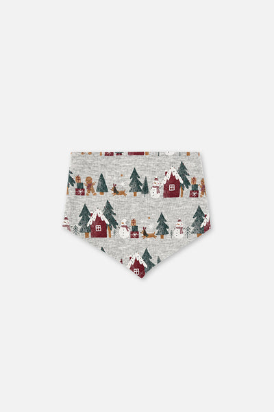 Einteiler aus Bio-Baumwolle mit Weihnachts-Bandana für Hunde im Festtagsmuster