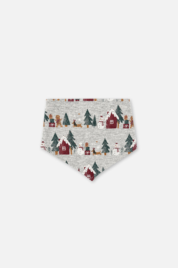 Einteiler aus Bio-Baumwolle mit Weihnachts-Bandana für Hunde im Festtagsmuster