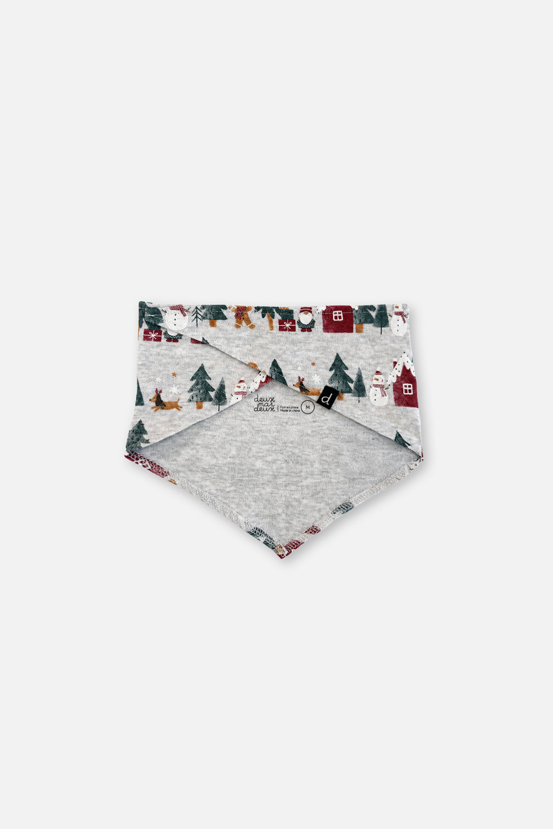 Einteiler aus Bio-Baumwolle mit Weihnachts-Bandana für Hunde im Festtagsmuster