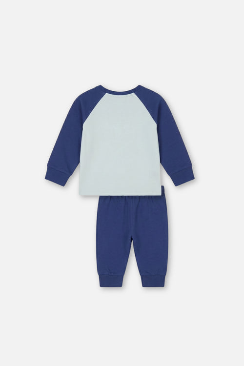 Baby Organic Cotton T-Shirt & Pant Set Very Pale Turquoise