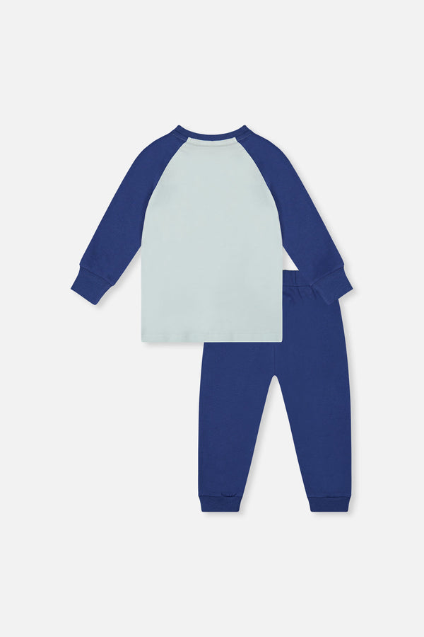 Organic Cotton T-Shirt & Pant Set Very Pale Turquoise - J20S10_04017