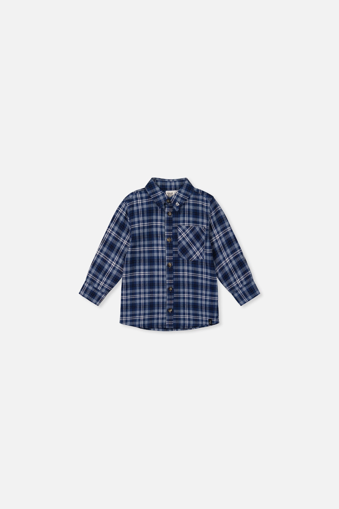 Baby Plaid Shirt Blue And White
