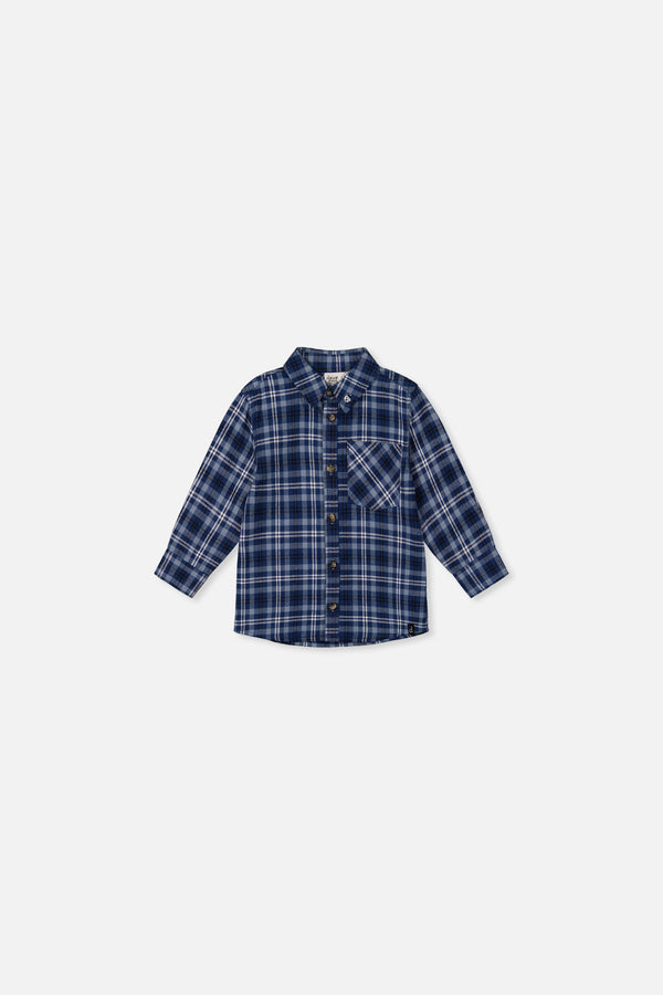 Baby Plaid Shirt Blue And White