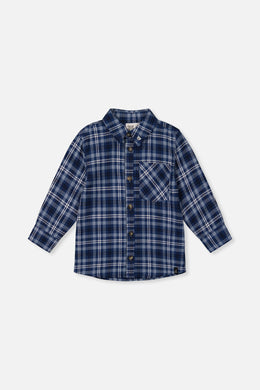 Plaid Shirt Blue And White - J20S15_2J266