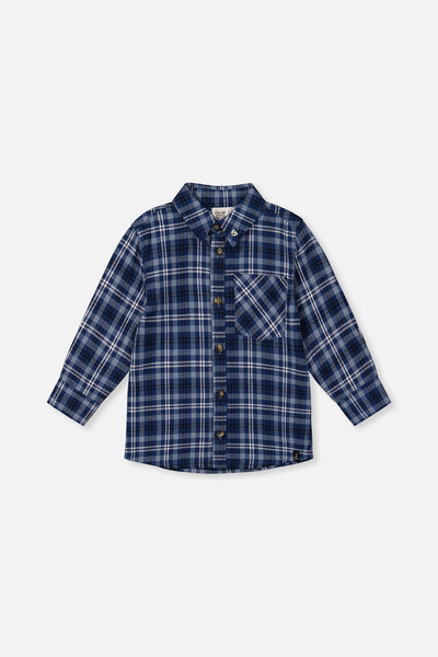 Plaid Shirt Blue And White - J20S15_2J266