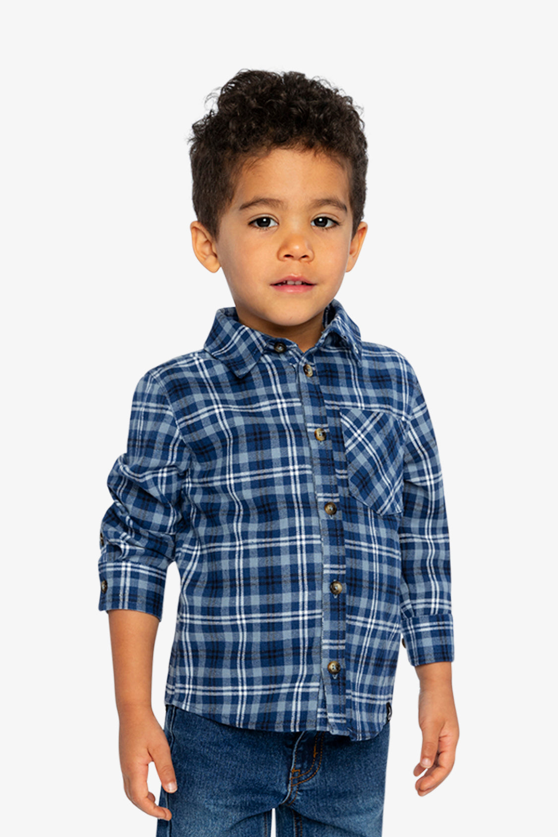 Plaid Shirt Blue And White - J20S15_2J266