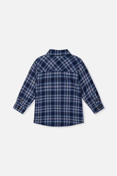 Plaid Shirt Blue And White - J20S15_2J266