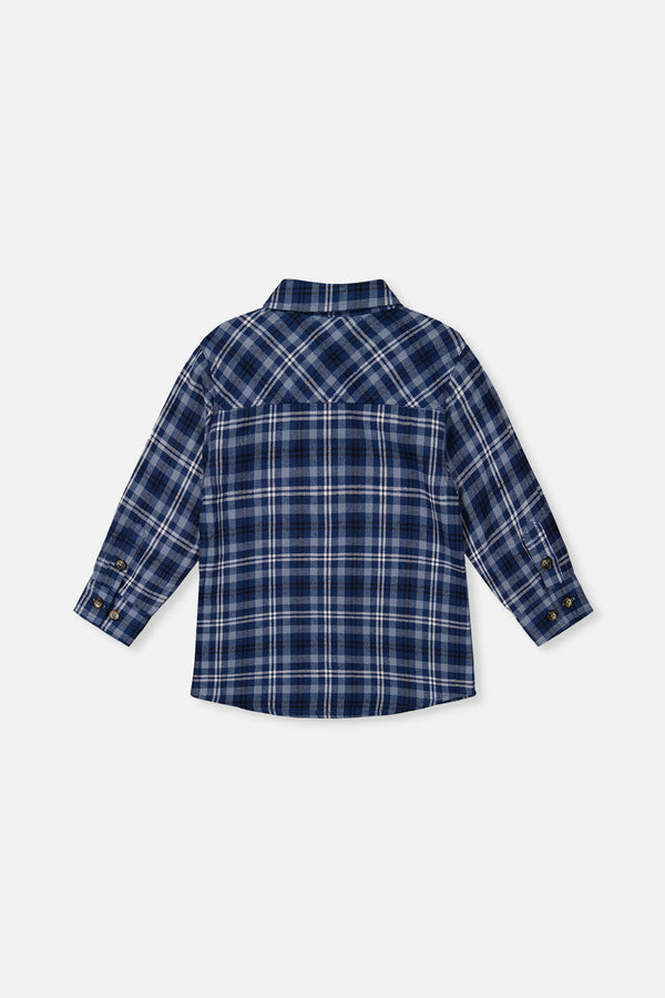 Plaid Shirt Blue And White - J20S15_2J266