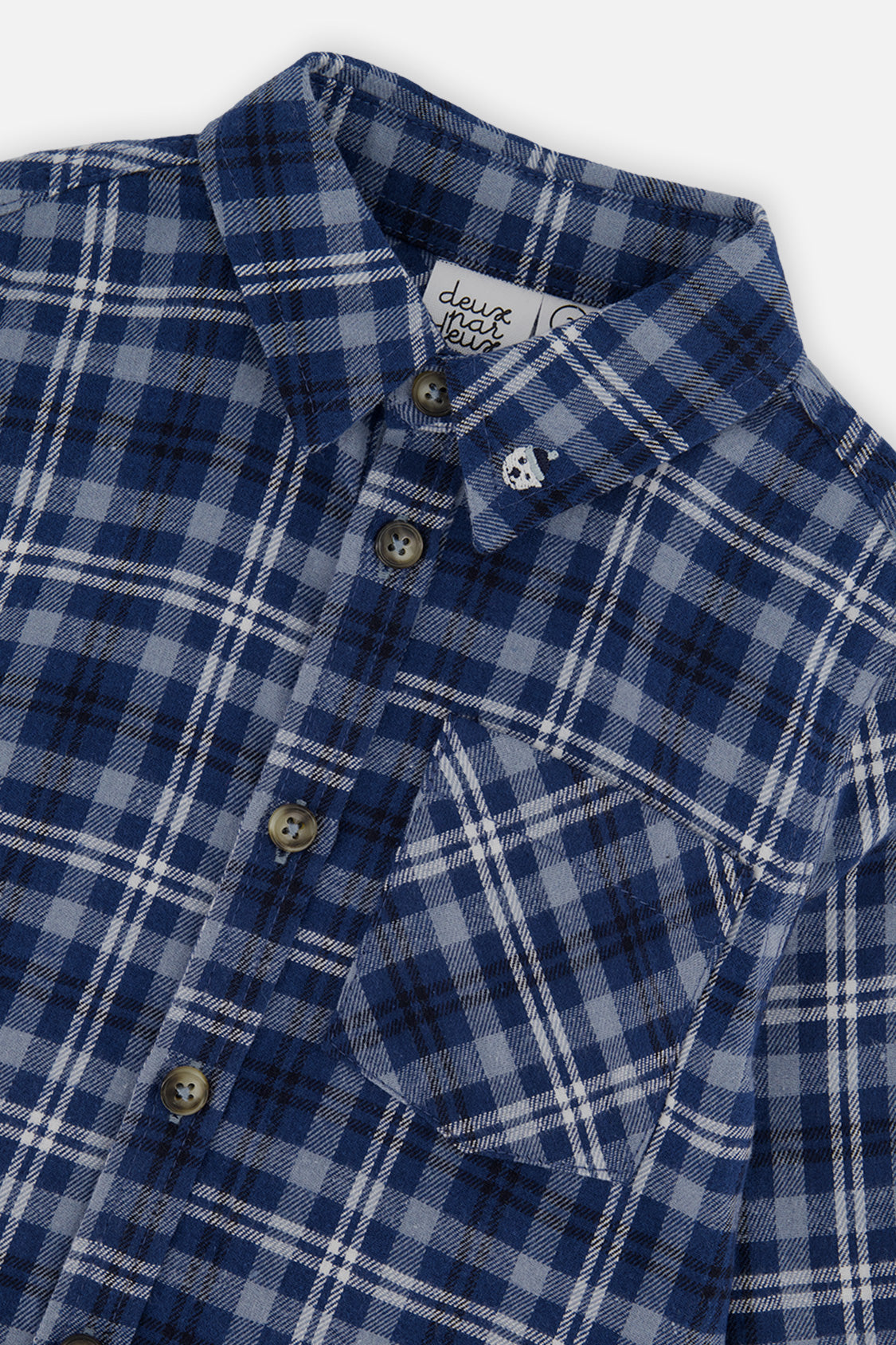 Plaid Shirt Blue And White - J20S15_2J266