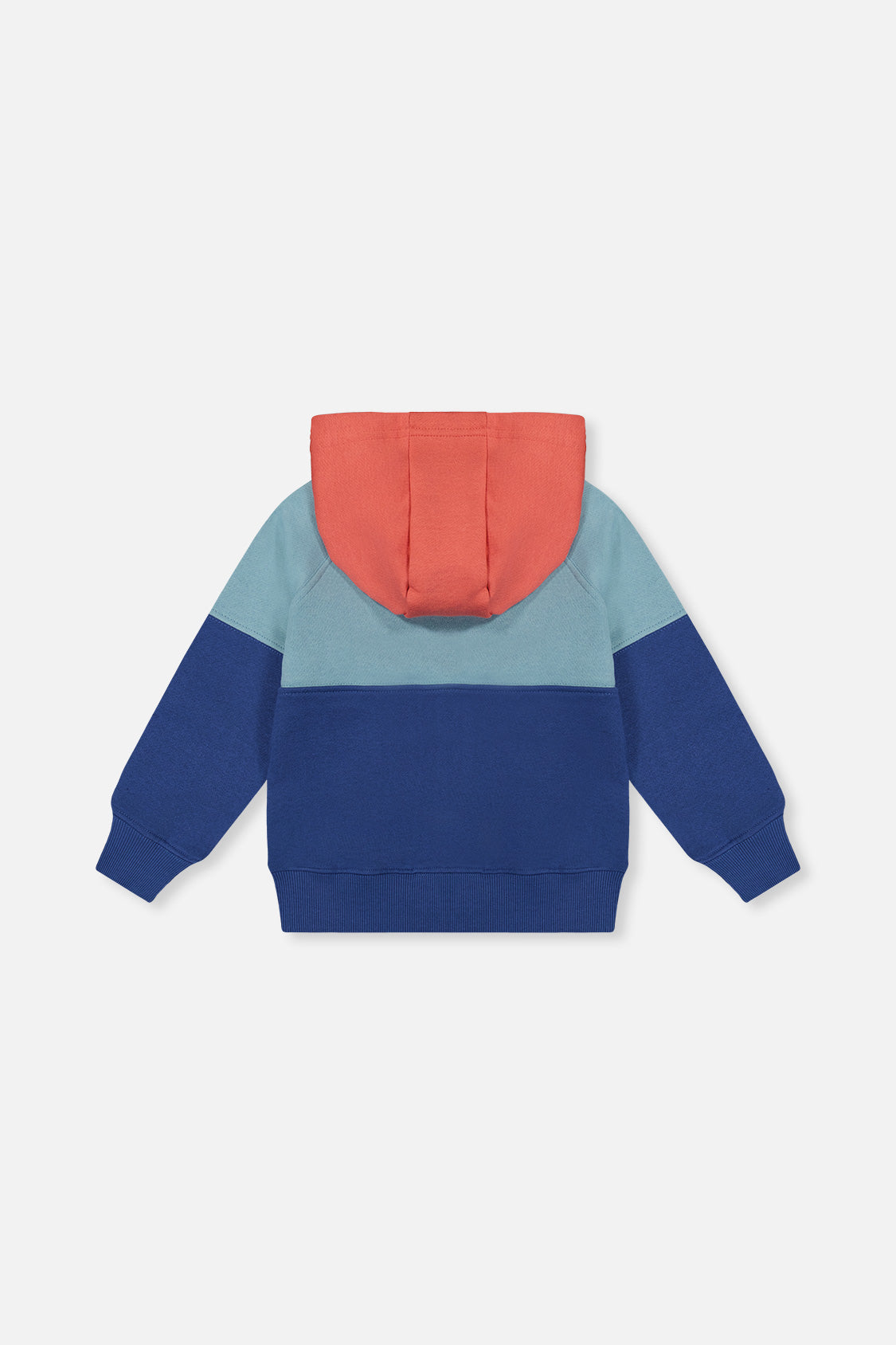Full Zip Hooded Fleece Jacket Blue, Turquoise And Orange - J20S31_04800