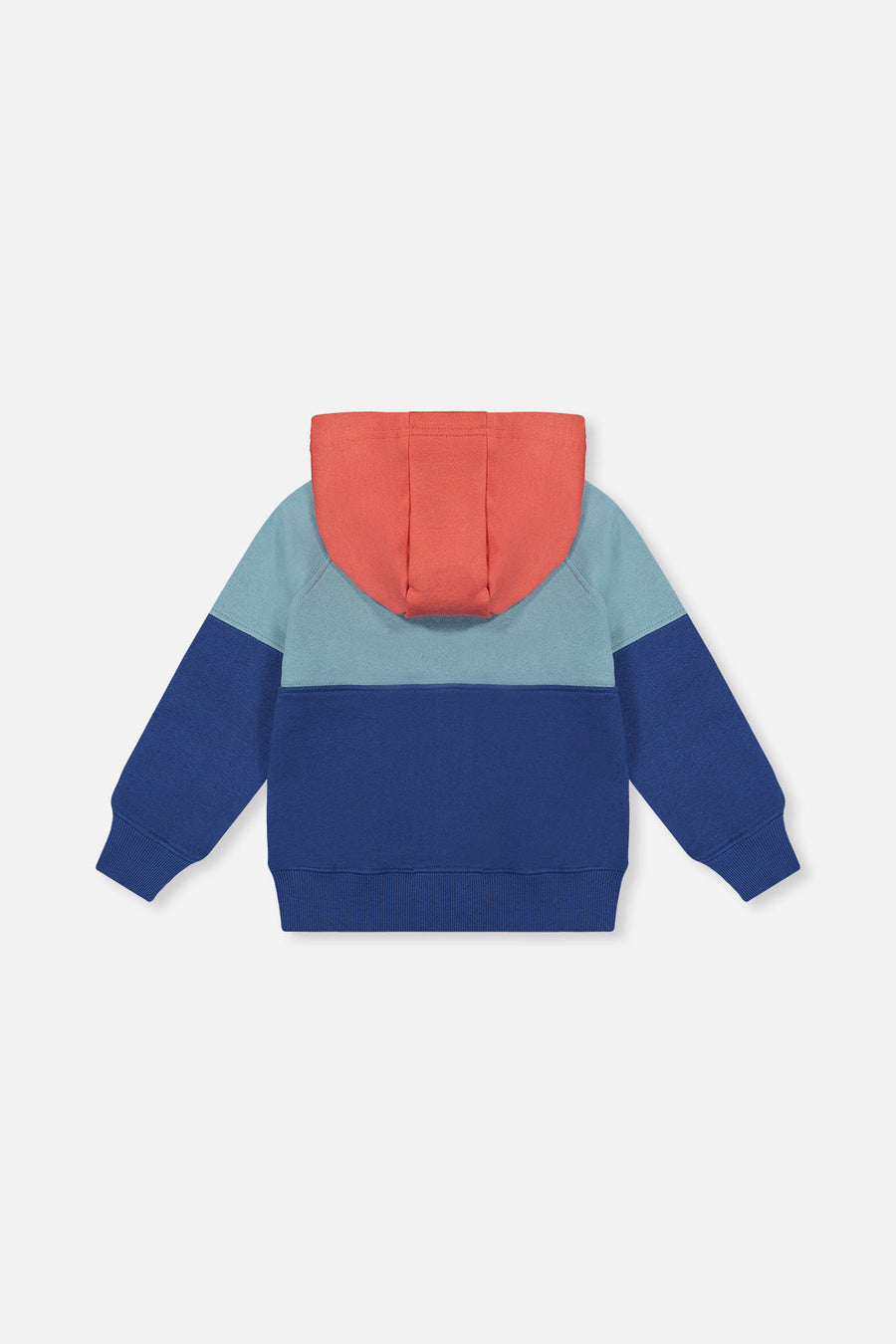 Full Zip Hooded Fleece Jacket Blue, Turquoise And Orange - J20S31_04800