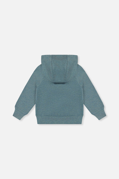 Hoodie With Screenprint Pale Turquoise - J20S32_04180