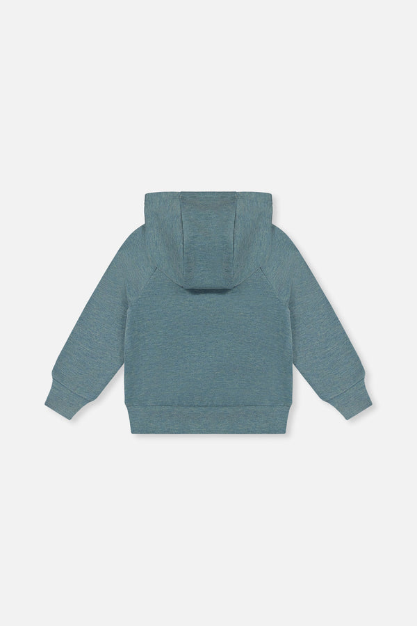 Hoodie With Screenprint Pale Turquoise - J20S32_04180