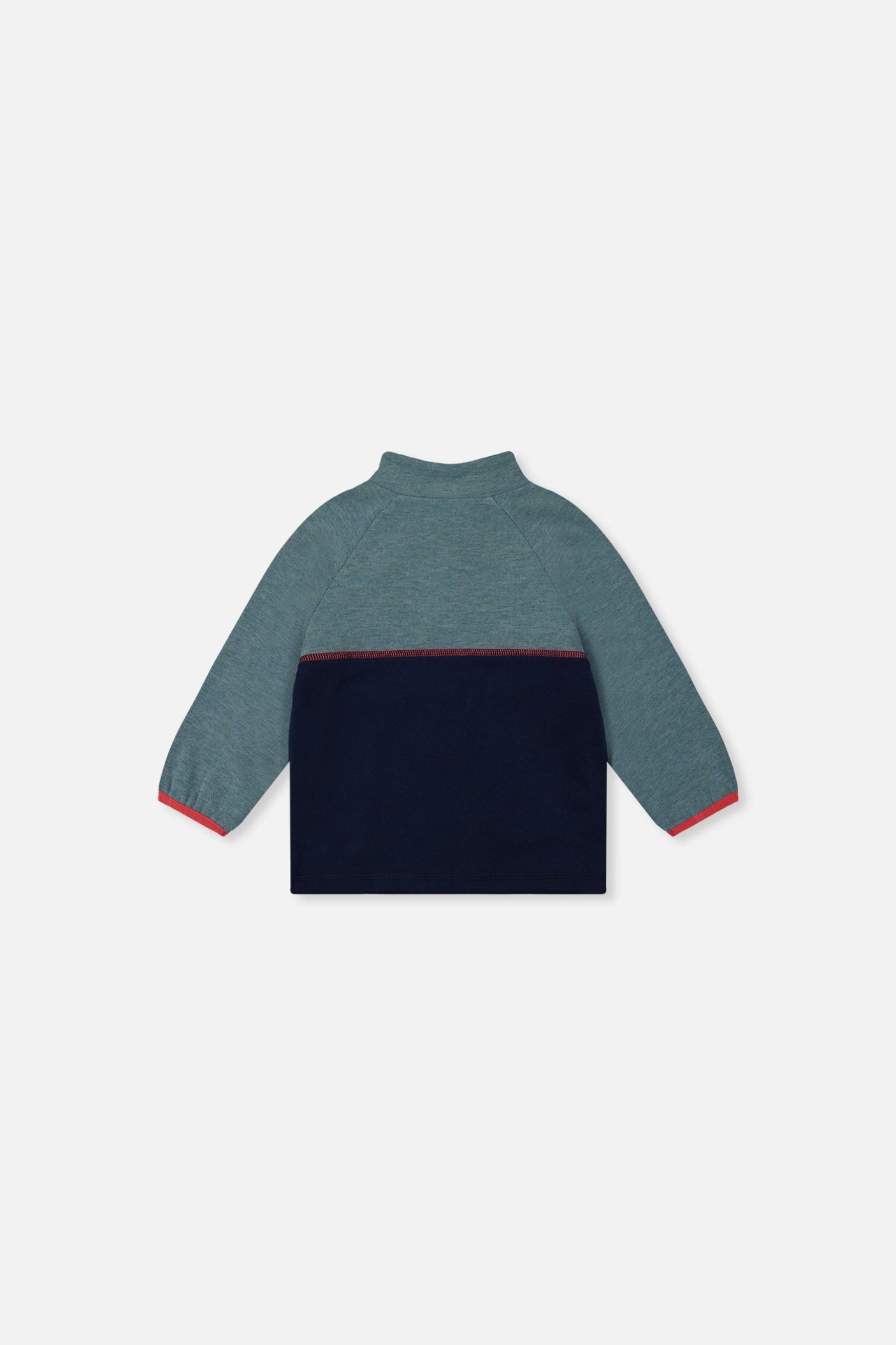 Baby Zip Mock Neck Top Pale Turquoise