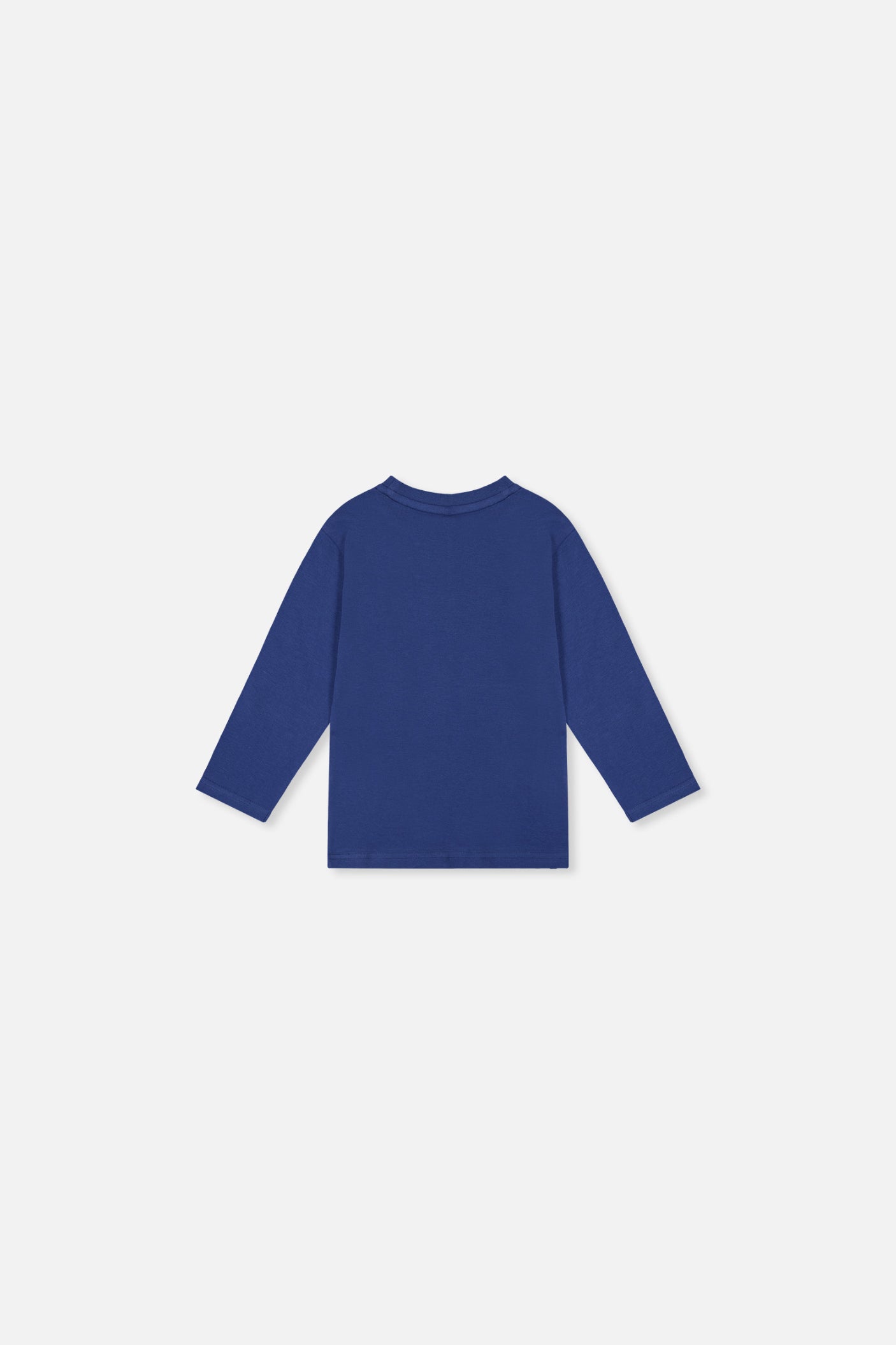T-shirt à manches longues en coton biologique bleu pour bébé