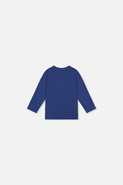 Baby Langarmshirt aus Bio-Baumwolle Blau