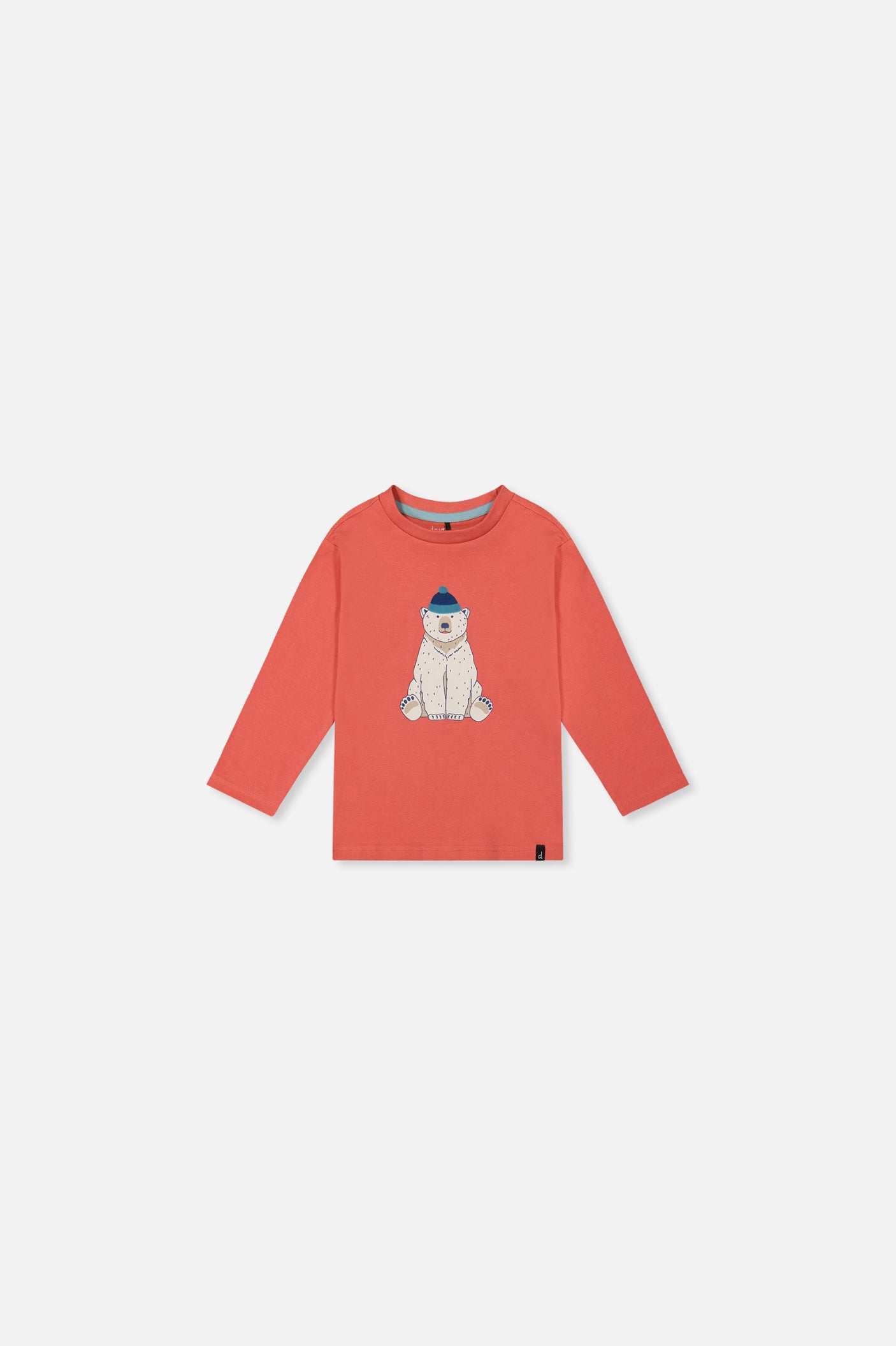 Baby Langarmshirt aus Bio-Baumwolle in Rosarot-Orange