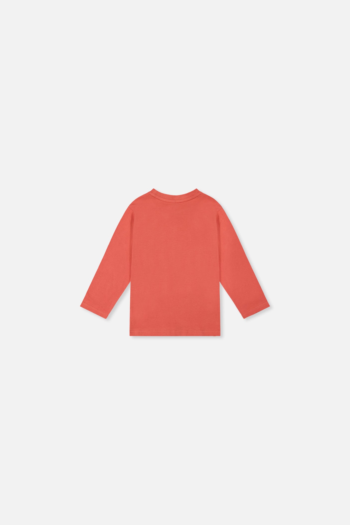 Baby Langarmshirt aus Bio-Baumwolle in Rosarot-Orange