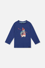 Long Sleeve Organic Cotton T-Shirt Blue - J20S70_04800