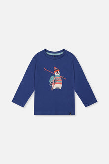 Long Sleeve Organic Cotton T-Shirt Blue - J20S70_04800
