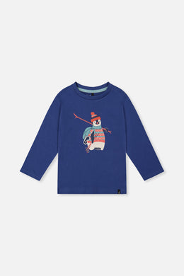 Long Sleeve Organic Cotton T-Shirt Blue - J20S70_04800