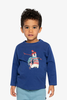 Long Sleeve Organic Cotton T-Shirt Blue - J20S70_04800