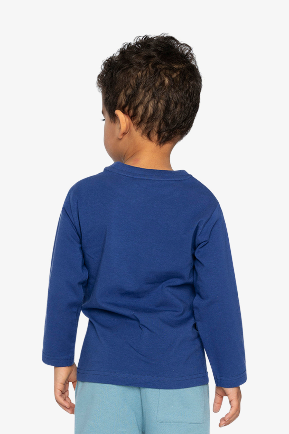Long Sleeve Organic Cotton T-Shirt Blue - J20S70_04800