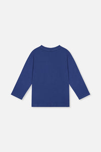 Long Sleeve Organic Cotton T-Shirt Blue - J20S70_04800
