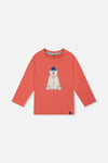Long Sleeve Organic Cotton T-Shirt Rose Orange - J20S70_06540