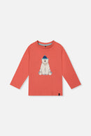 Long Sleeve Organic Cotton T-Shirt Rose Orange - J20S70_06540