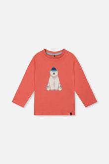 Long Sleeve Organic Cotton T-Shirt Rose Orange - J20S70_06540
