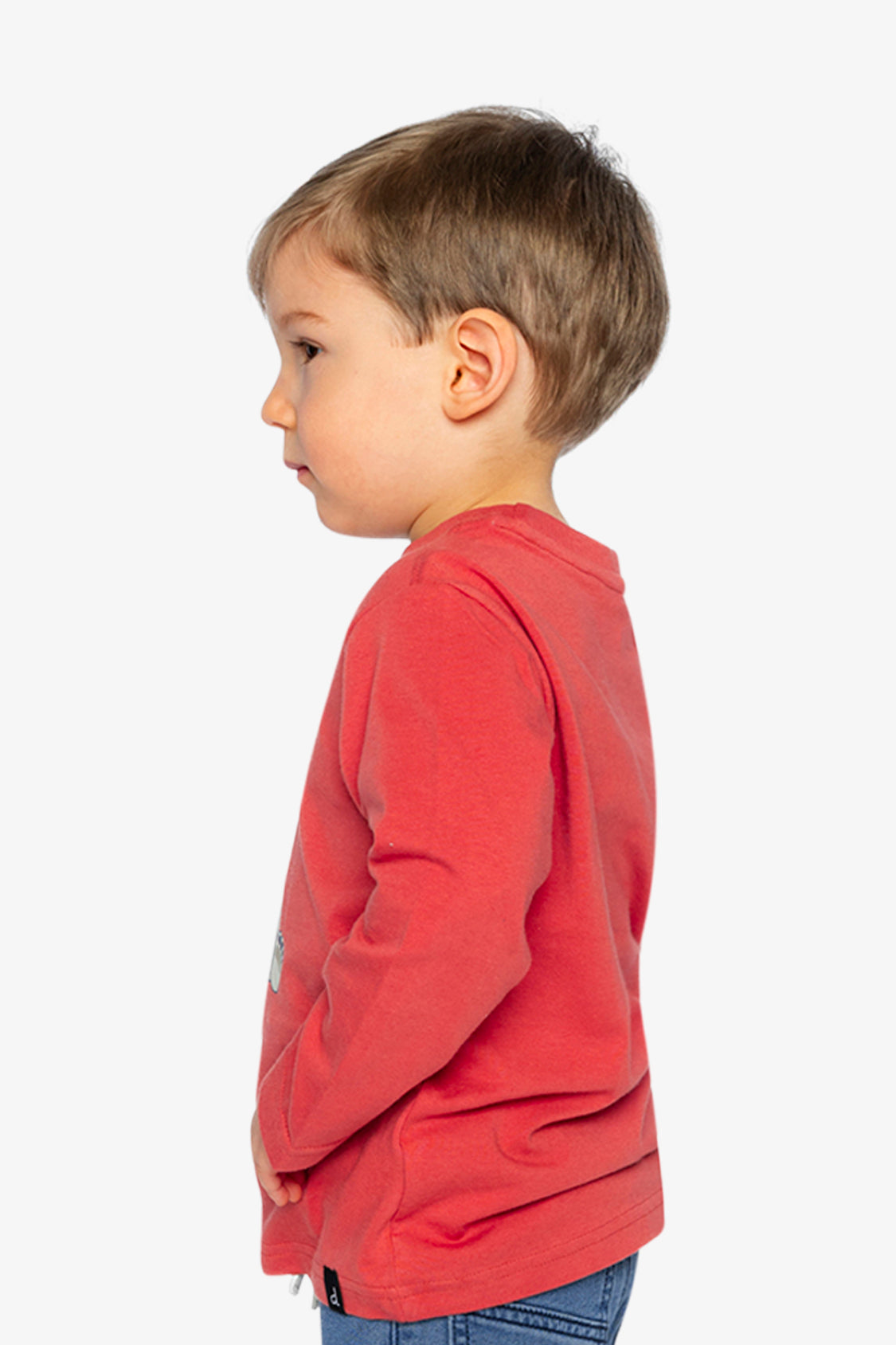 Long Sleeve Organic Cotton T-Shirt Rose Orange - J20S70_06540