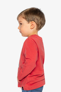 Long Sleeve Organic Cotton T-Shirt Rose Orange - J20S70_06540