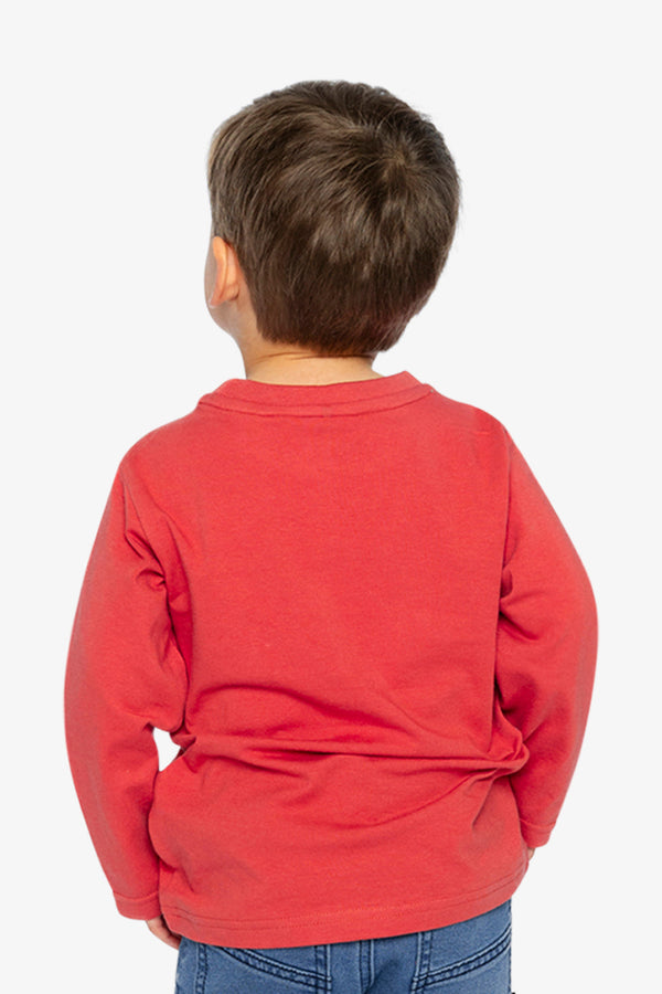 Long Sleeve Organic Cotton T-Shirt Rose Orange - J20S70_06540