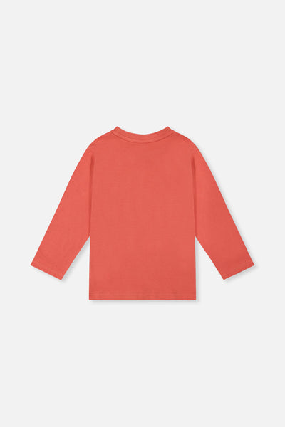 Long Sleeve Organic Cotton T-Shirt Rose Orange - J20S70_06540