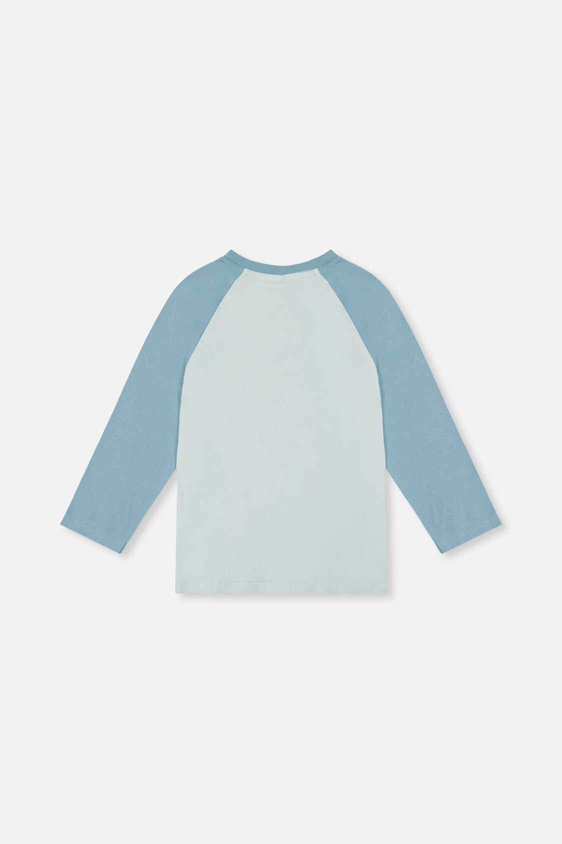 Long Sleeve Raglan Organic Cotton T-Shirt Very Pale Turquoise - J20S71_04017
