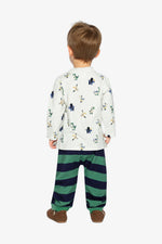 Baby Cotton T-Shirt & Fleece Pant Set Beige Dinosaur Print - J20T10B_2J263