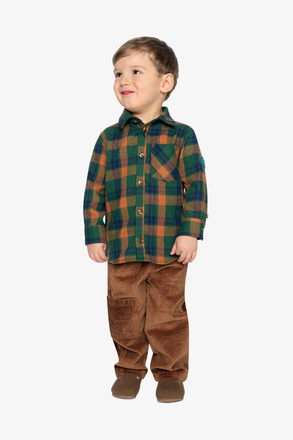 Plaid Shirt Orange, Blue And Green - J20T15_2J264