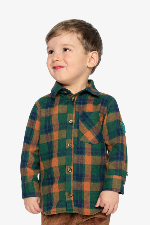 Plaid Shirt Orange, Blue And Green - J20T15_2J264