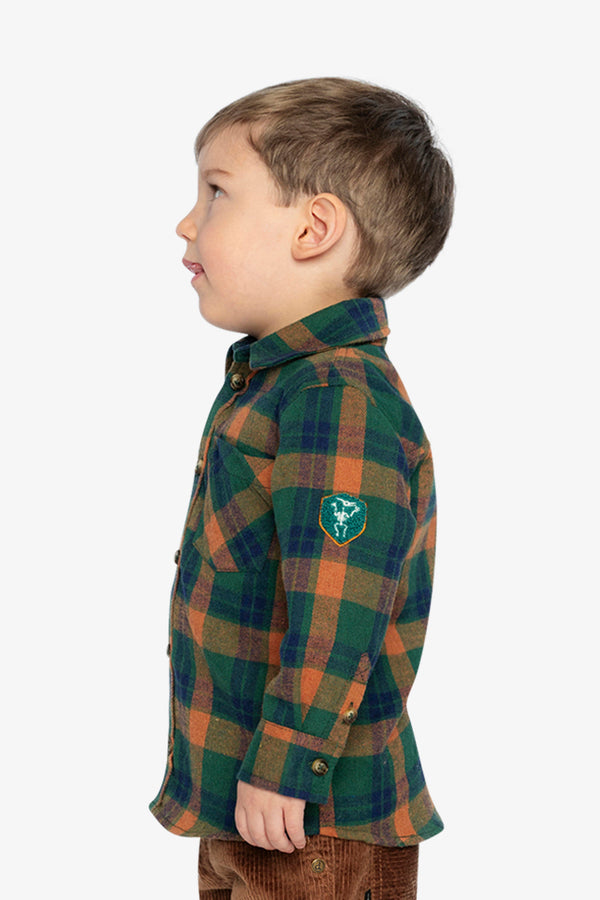 Plaid Shirt Orange, Blue And Green - J20T15_2J264